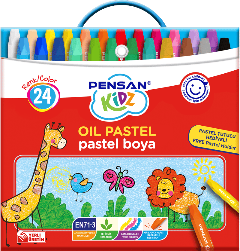 PENSAN KİDZ PASTEL BOYA 98121 ÇANTALI 24 RENK