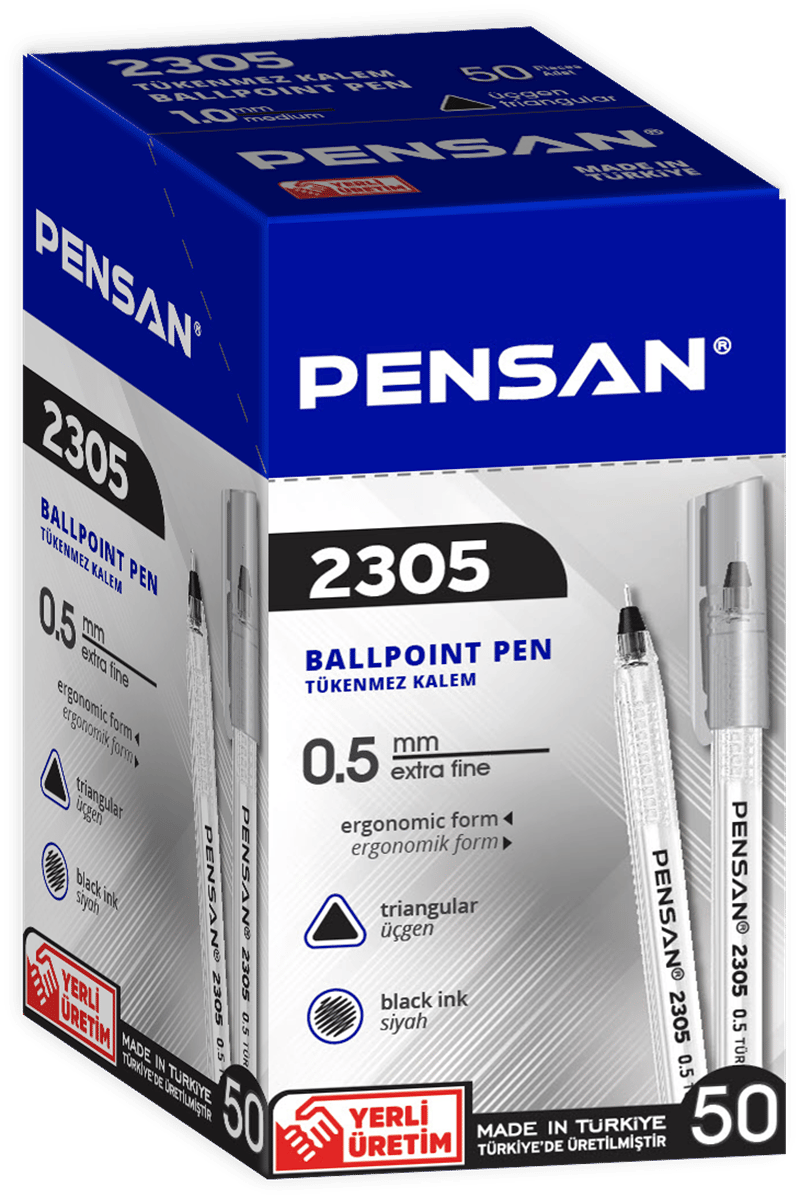 PENSAN TÜKENMEZ KALEM ÜÇGEN 0.5 2305 SİYAH