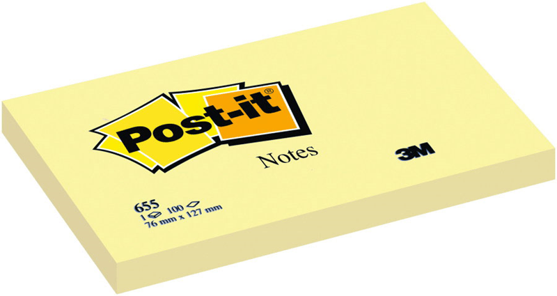 POST-IT YAPIŞKANLI NOT KAĞIDI SARI 76x127 100 YP 655 520100441800