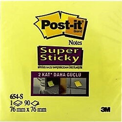 POST-IT YAPIŞKANLI NOT KAĞIDI SARI SUPER STICKY 76x76 450 YP 654-5SSY