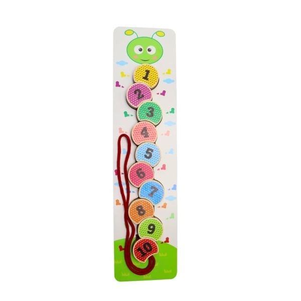 Panda Montessori Tırtıl İpe Geçirme