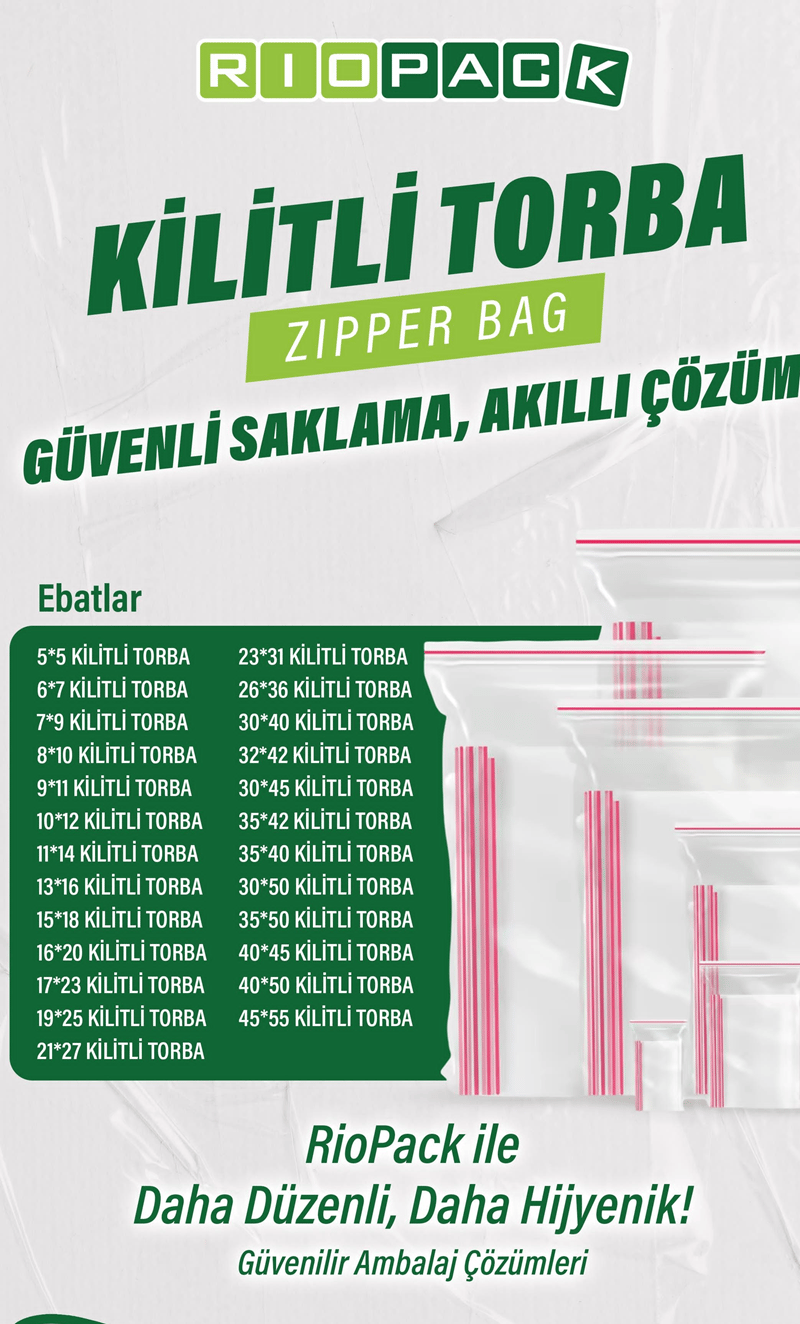 RIOPACK KİLİTLİ TORBA 16x20 CM 600 LÜ PAKET