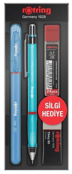 ROTRİNG VERSATİL KALEM VİSUCLİCK + JEL 0.7 OKUL SETİ MAVİ