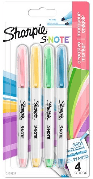 SHARPIE MARKÖR SNOTE SET KREATİF KESİK UÇ  4 LÜ KARIŞIK 2138234