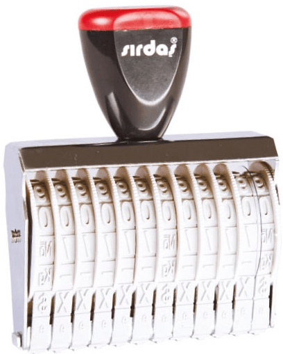 SIRDAŞ NUMARATÖR 9MM 12 HANE 15912