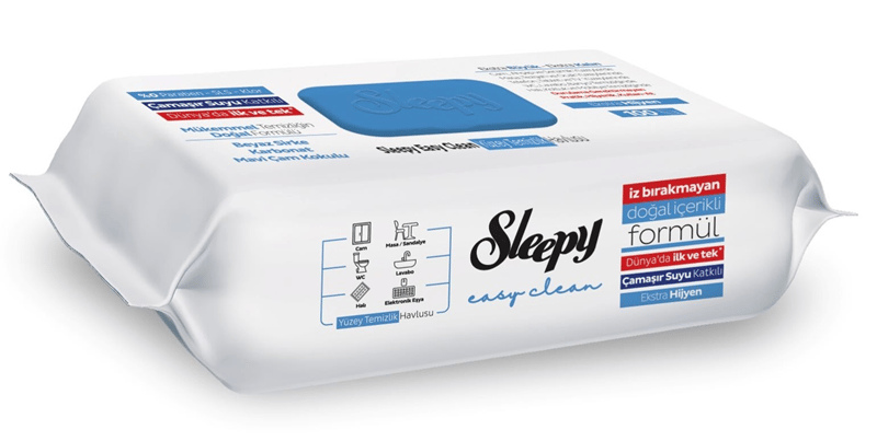 SLEEPY EASY CLEAN YÜZEY TEMİZLİK HAVLUSU 100 LÜ ÇAMAŞIR SUYU KATKILI (MAVİ)