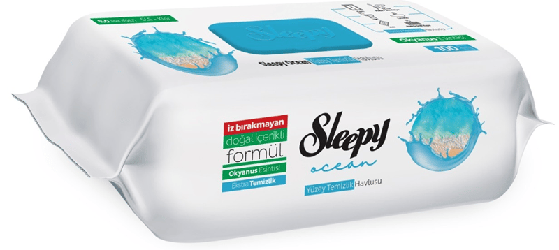 SLEEPY EASY CLEAN YÜZEY TEMİZLİK HAVLUSU 100 LÜ DOĞA SERİSİ OKYANUS ESİNTİSİ (MAVİ)