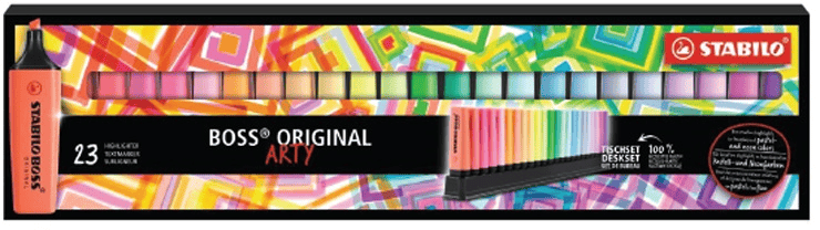 STABILO FOSFORLU KALEM BOSS ORIGINAL SET 23 LÜ 7023-01 51000731 (9 FLORESAN+14 PASTEL RENK)