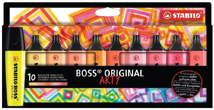 STABILO FOSFORLU KALEM BOSS ORIGINAL SET 10 LU SICAK RENKLER 70/10-1-20