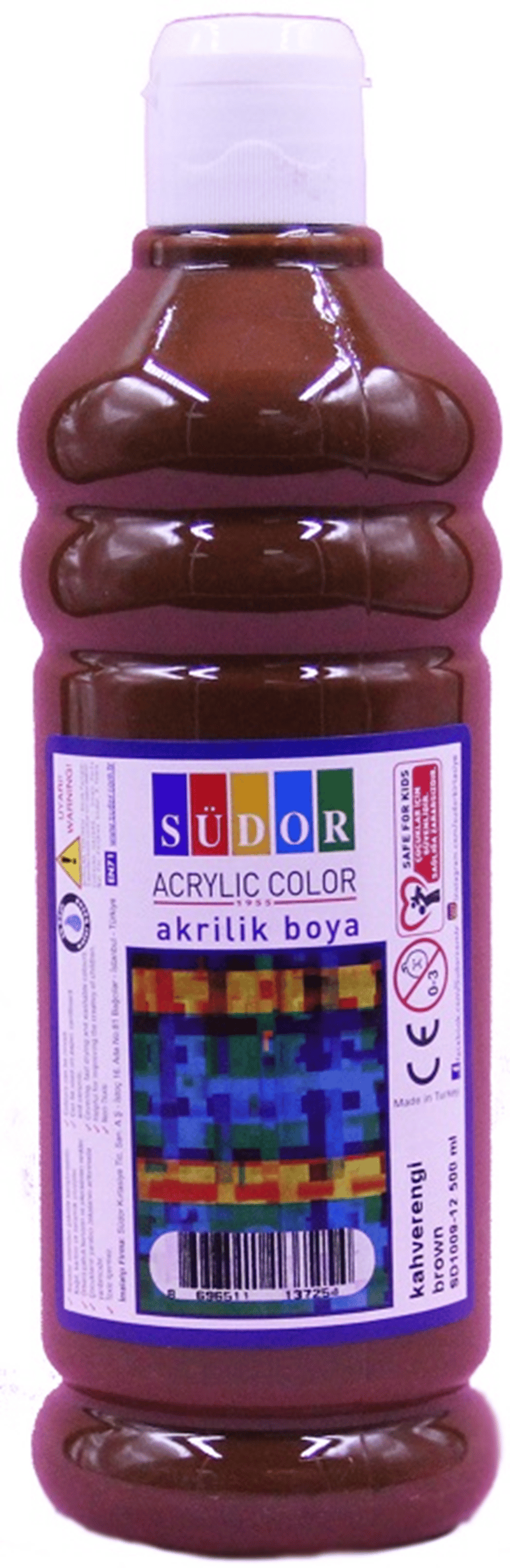 SÜDOR AKRİLİK BOYA 500 ML KAHVERENGİ SD1009-12