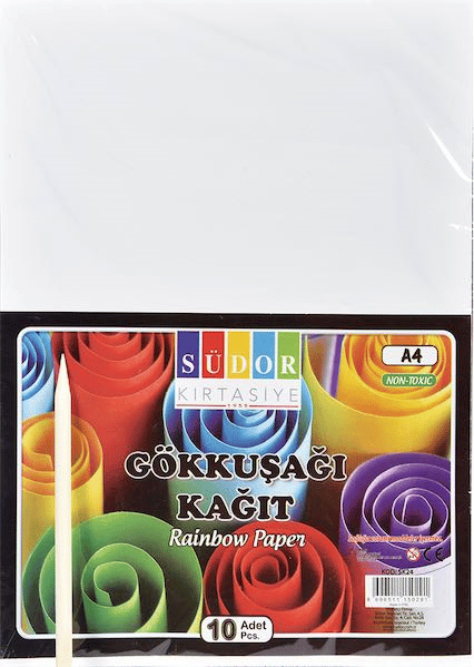 SÜDOR KAĞIT A4 GÖKKUŞAĞI KAZIMALI SK24