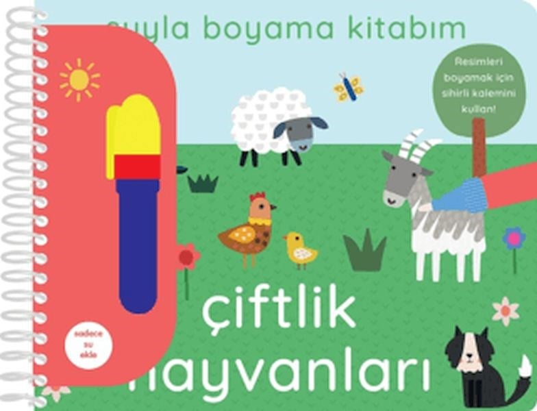 Suyla Boyama Kitabım - Çiftlik Hayvanları