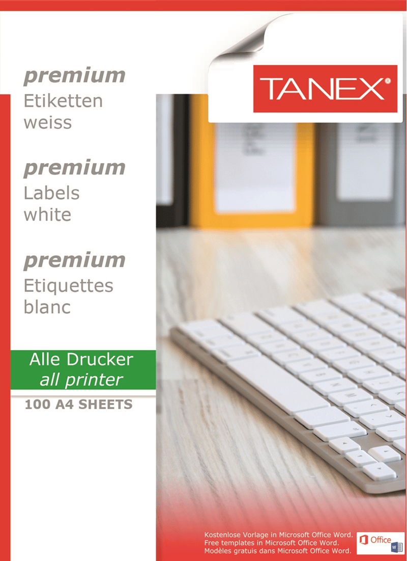TANEX LASER ETİKET TW-2000 210 X 297 MM ( 1 ) 100 LÜ