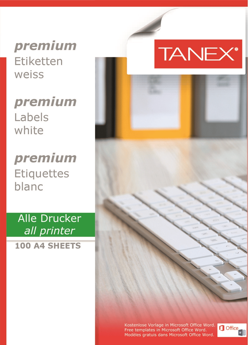 TANEX LASER ETİKET TW-2033 63.5 X 25.4 MM ( 33 ) 100 LÜ