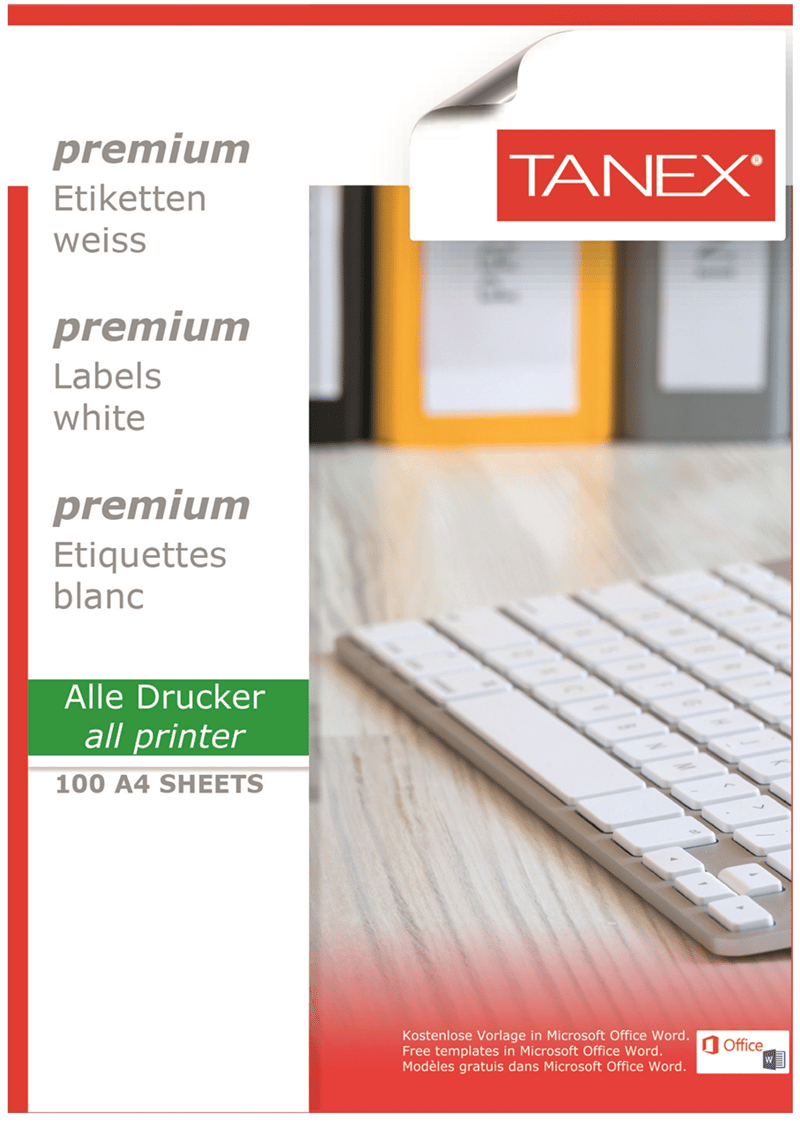 TANEX LASER ETİKET TW-2433 70 X 23 MM 100 LÜ