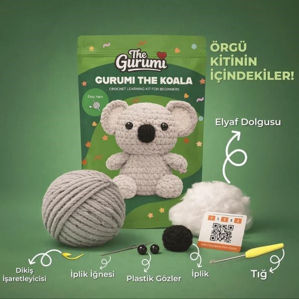 The Gurumi Koala Örgü Öğrenme Kiti (TG005)