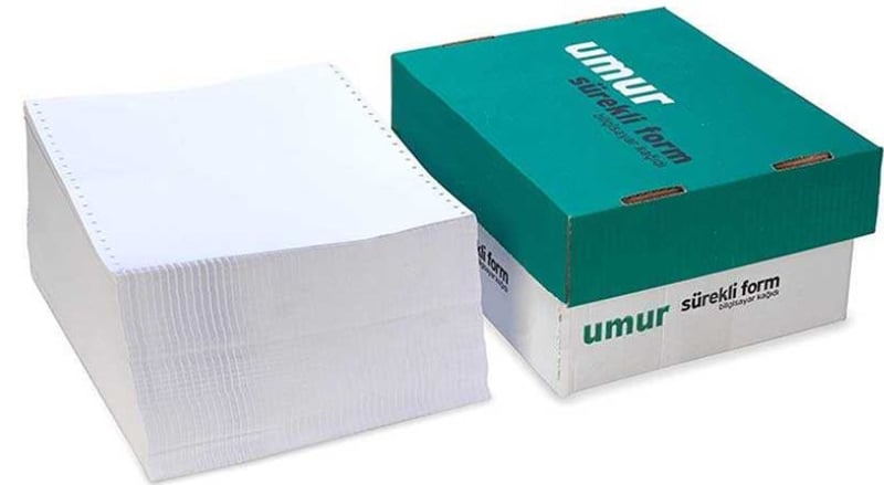 UMUR SÜREKLİ FORM 11x24 CM BEYAZ 1 NÜSHA 70 GR 2000 Lİ 30002104