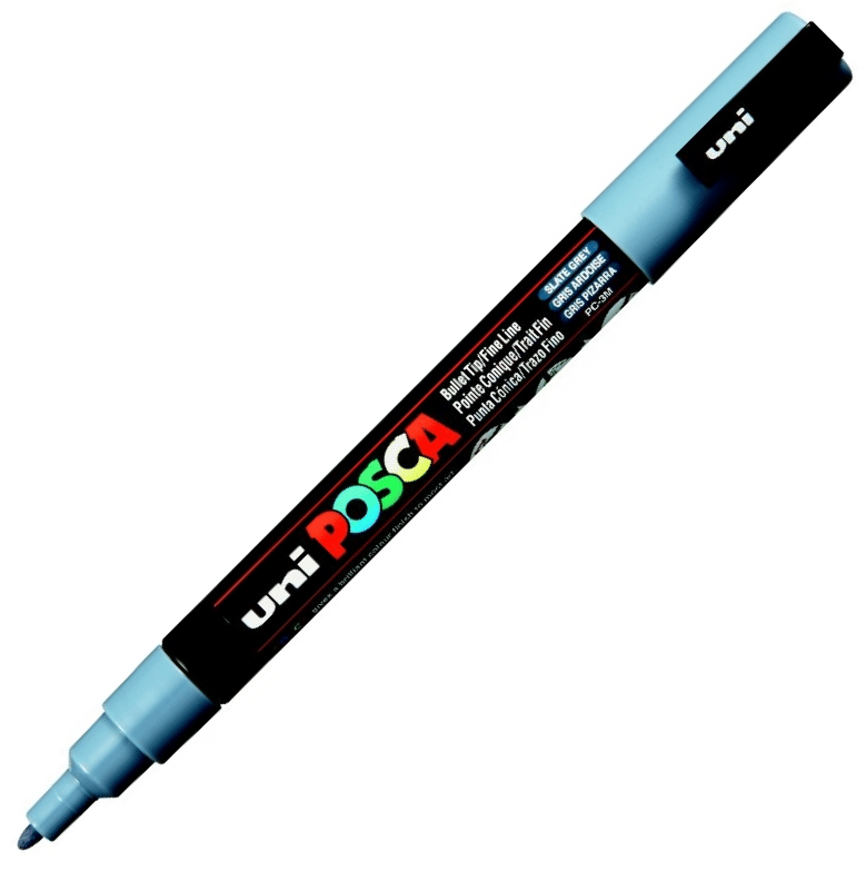UNİ POSTER MARKÖRÜ POSCA PC-3M 0.9-1.3 KURŞUN GRİ