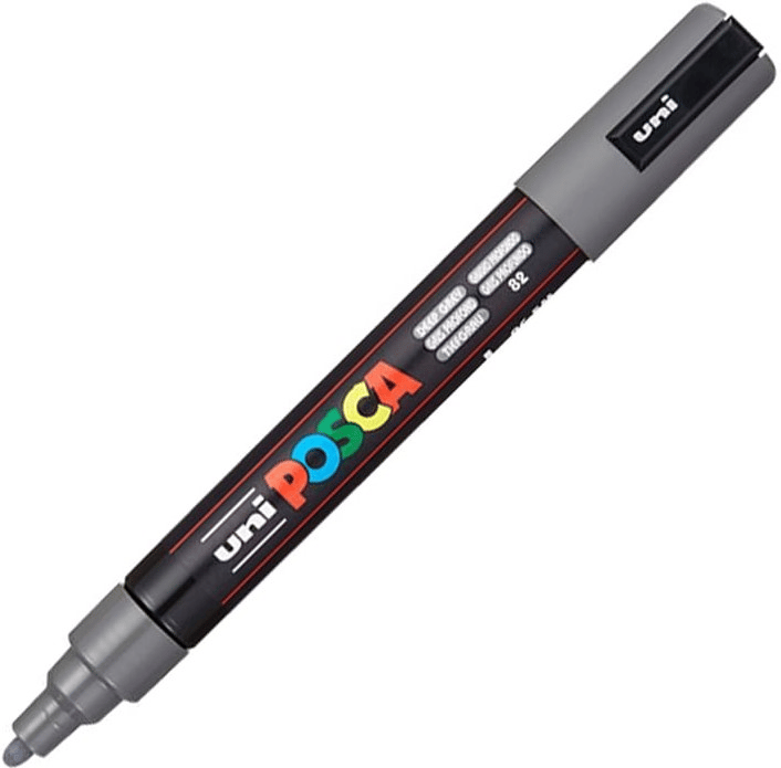 UNİ POSTER MARKÖRÜ POSCA PC-5M 1.8-2.5 DERİN GRİ