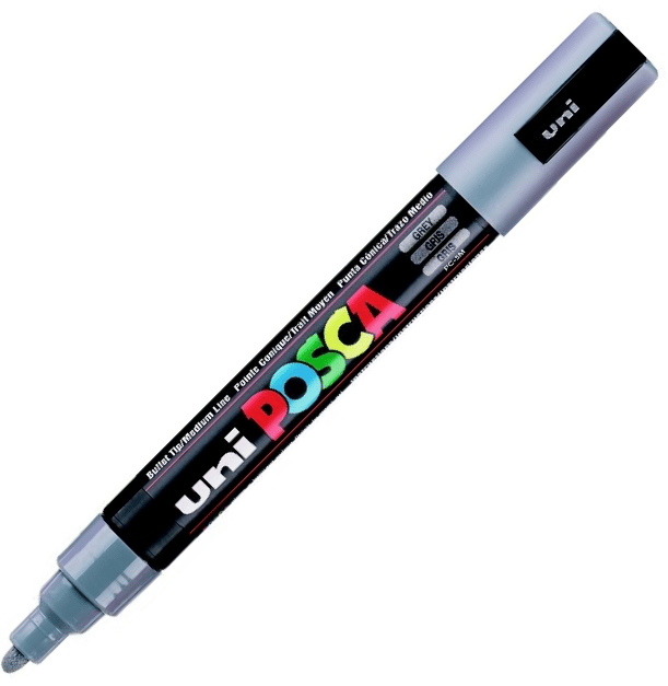 UNİ POSTER MARKÖRÜ POSCA PC-5M 1.8-2.5 GRİ