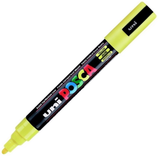 UNİ POSTER MARKÖRÜ POSCA PC-5M 1.8-2.5 SARI