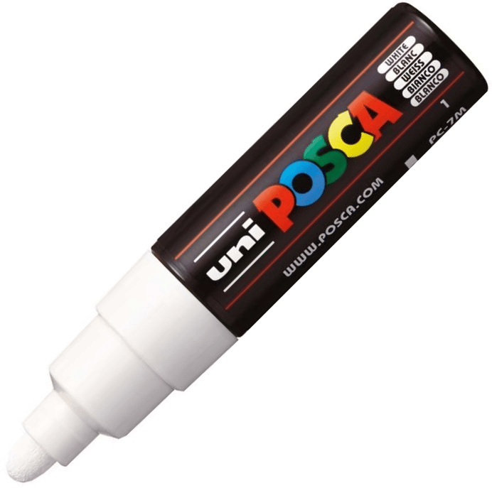 UNİ POSTER MARKÖRÜ POSCA PC-7M 4.5-5.5 BEYAZ