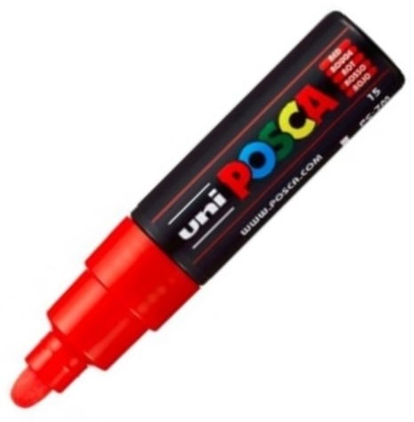UNİ POSTER MARKÖRÜ POSCA PC-7M 4.5-5.5 KIRMIZI