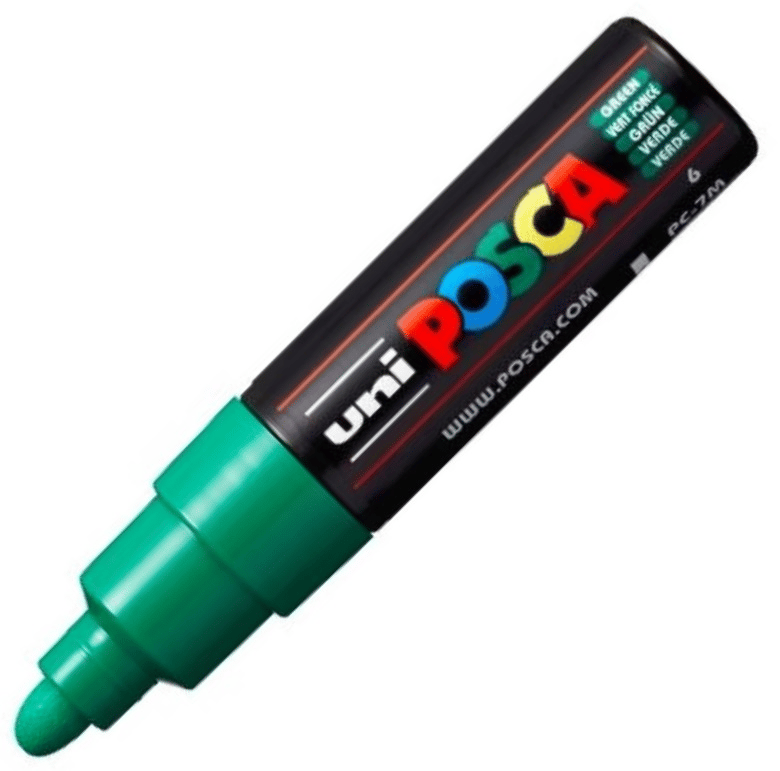 UNİ POSTER MARKÖRÜ POSCA PC-7M 4.5-5.5 YEŞİL