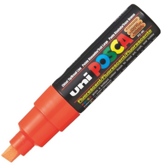 UNİ POSTER MARKÖRÜ POSCA PC-8K 8.0 FOSFORLU TURUNCU