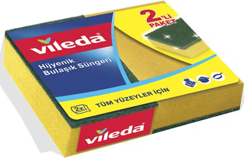 VİLEDA SÜNGER KLASİK YEŞİL DÜZ 1+1 141116