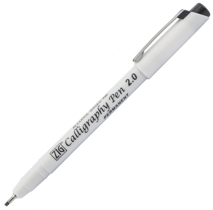 ZIG KALİGRAFİ KALEMİ PCA-210 PERMANENT 2,0MM SİYAH