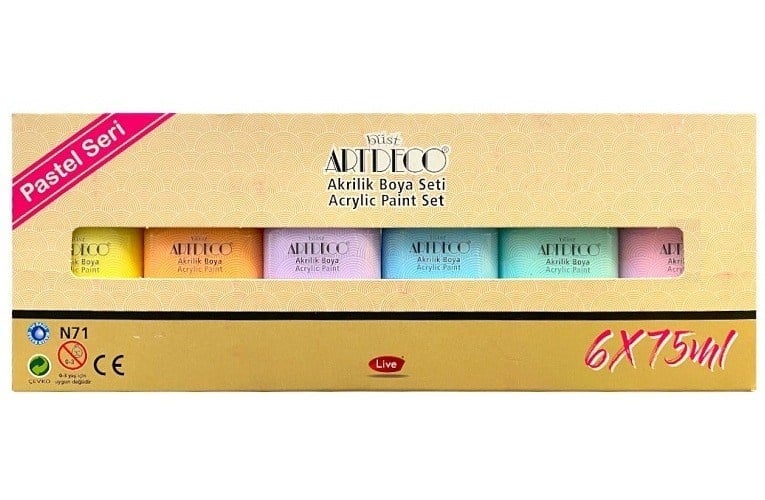 Artdeco Akrilik Boya Seti 6X75 Ml Pastel Renkler Y-070I-As2