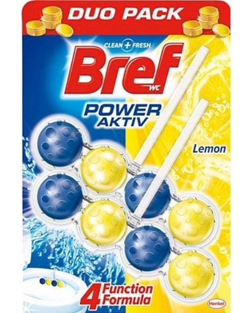 Bref Klozet Kokusu Power Aktiv Limon 100 Gr İkili 8 Top