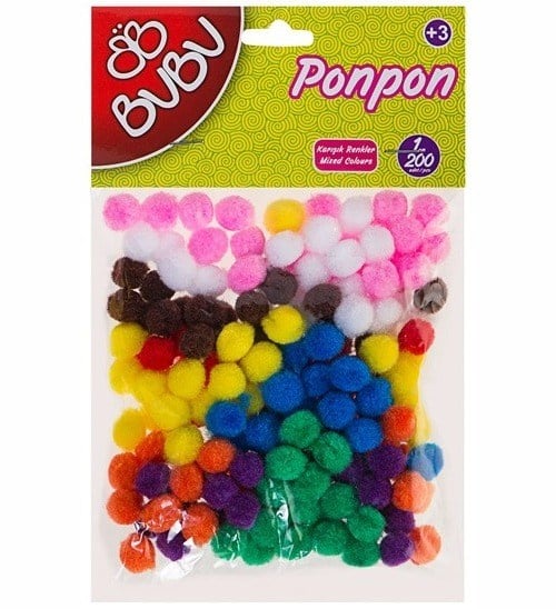 Bu-Bu Eğitici Akıllı Ponpon 1 Cm 200'Lü Karışık Renkli Makro Paket (Profesyonel İnce Motor Gelişimi, Ürün Prototipleme Ve Kreatif Model Modelleme Nizam Serisi)
