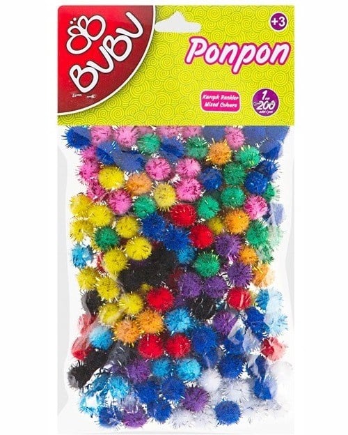Bu-Bu Ponpon Simli 1Cm 200Lü Karma Bubu00111