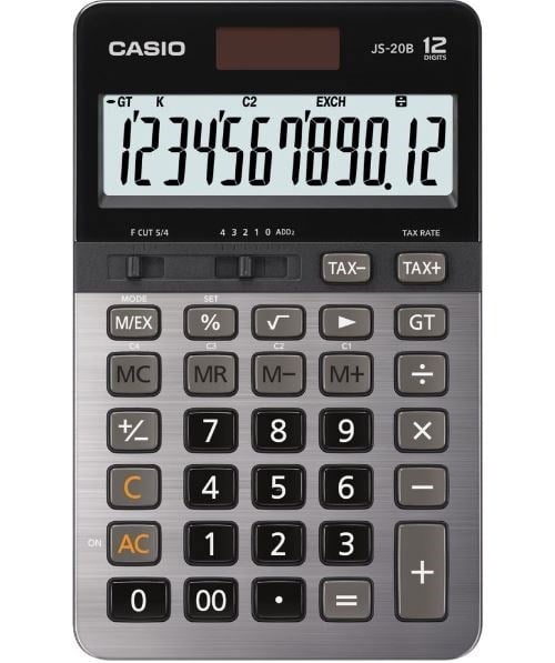 Casio Hesap Makinesi Masaüstü Js-20B-W-Dp 12 Hane