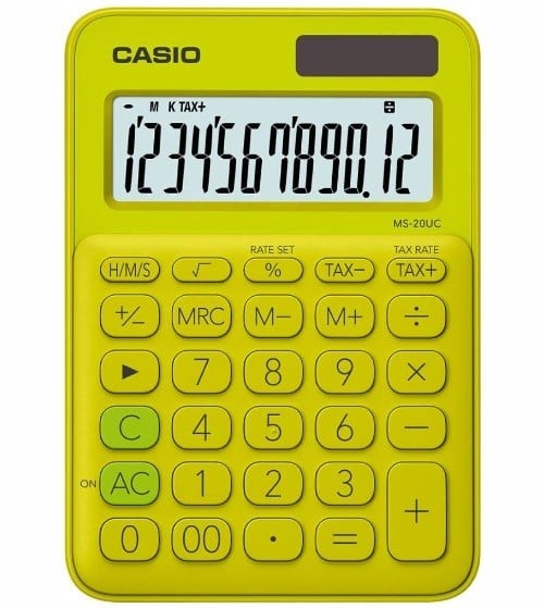 Casıo Hesap Makinesi Masaüstü Ms-20Uc-Yg 12 Hane