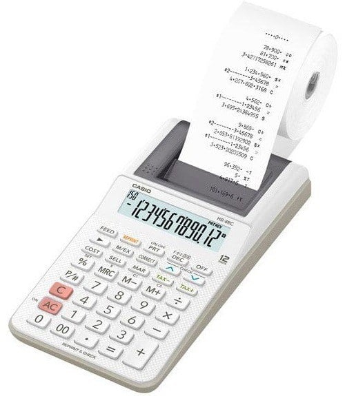 Casio Hesap Makinesi Şeritli Hr-8Rc-We 12 Hane