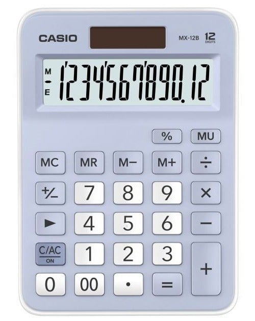 Casio Mx-12B-Lb Masaüstü Hesap Makinesi 12 Hane Mavi