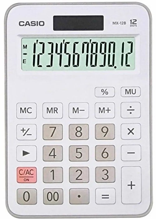 Casio Mx-12B-We 12 Hane Masaüstü Beyaz Hesap Makinesi