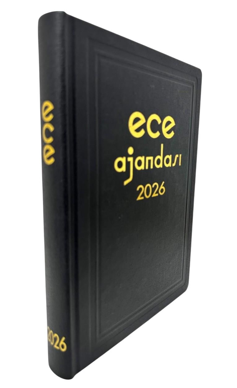 Ece Ajandası Anadolu 2026 Günlük Ticari Çizgili yıllık Ajanda 472 sayfa 17 x 25 Siyah renk