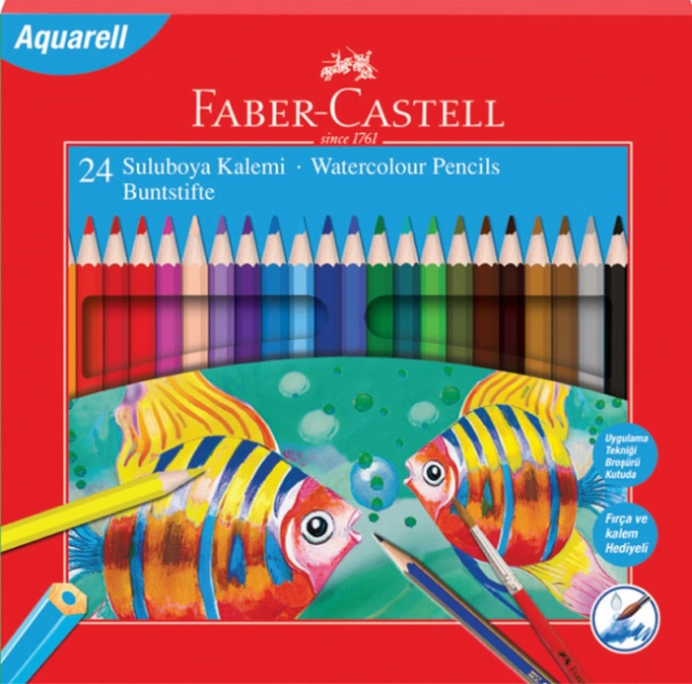 Faber Kuru Boya Red Line Aquarel K.Kutu 24Lü 110624