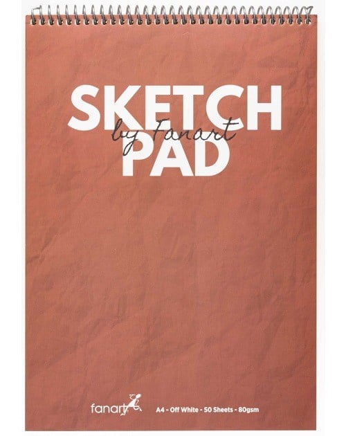 Fanart Academy Çizim Pad Sketch Pad Spiralli A3 80 Gr 50 Yp Bordo F-8682.A3