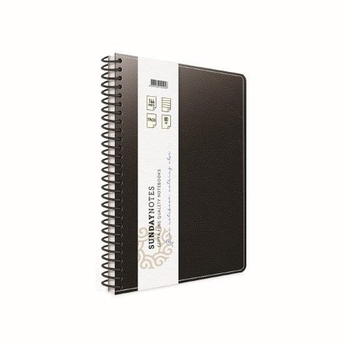 Gıpta Defter Sunday Notes A4 Spiralli Deri Kapaklı 140 Yp. Kareli 5045