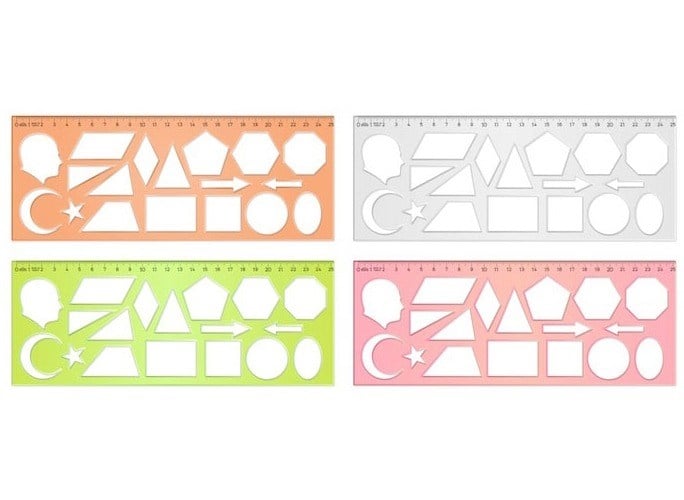 Hatas 25 Cm Geometrik Şekiller Şablonu 02285