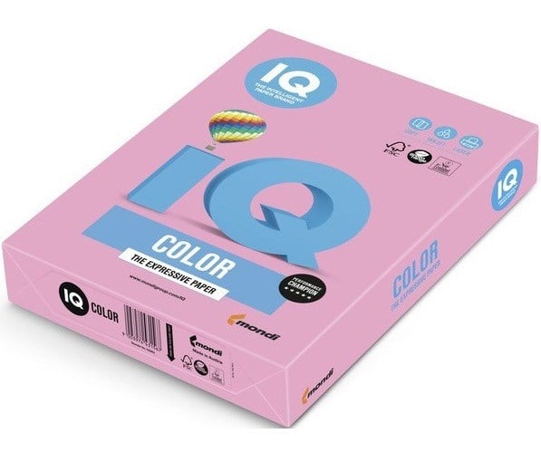 Iq Renkli Fotokopi Kağıdı 500 Lü A4 80 G/M² Pembe Ne1325-Pı25