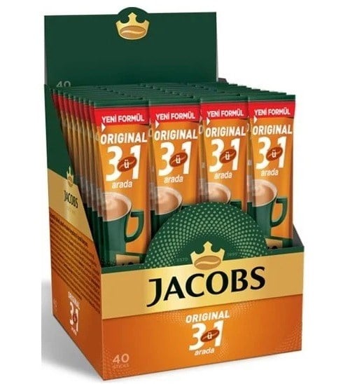 Jacobs 3Ü 1 Arada Hazır Kahve 16G X 40'Lı Paket (Ekonomik Ofis Paketi)