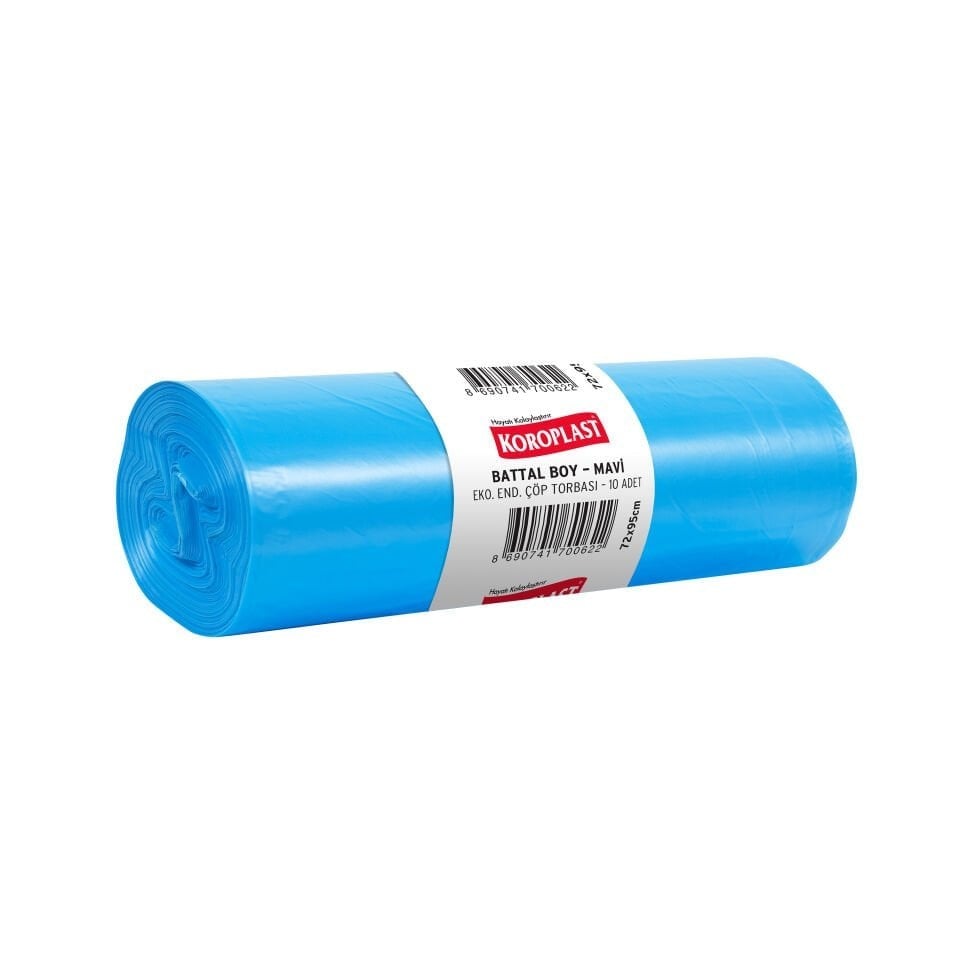 Koroplast Battal Boy Çöp Torbası 72x95 cm Mavi 7li