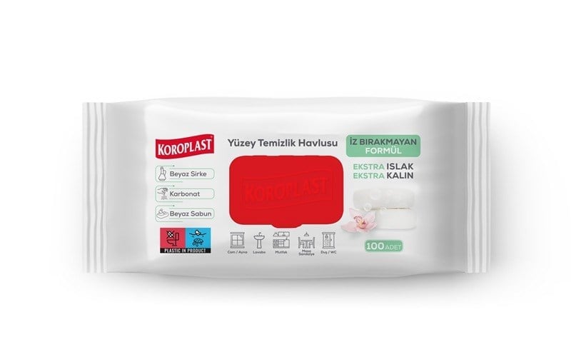 Koroplast Islak Havlu Beyaz Sabun Kokulu 100 Lü 600009483