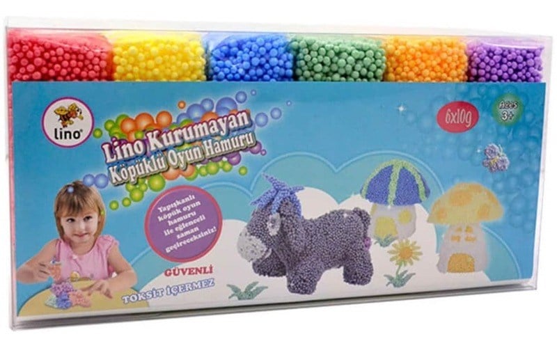 Lino Oyun Hamuru Köpüklü 10 Gr Kurumayan 6 Li 152017